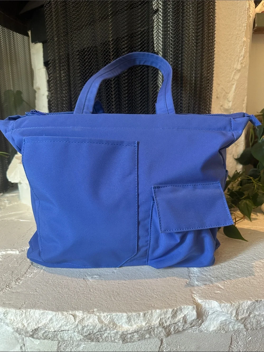 Ölend - Bright Blue Tote Bag with Front Pockets